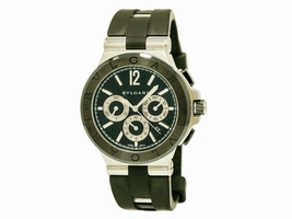 Bulgari Diagono DG42SCCH Stainless Steel / Rubber Automatic 42mm Mens Bulgari