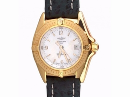 Breitling Callistino K52045.1 18K Gold White Mother Of Pearl Dial Quartz Womens Breitling