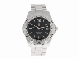 Tag Heuer Aquaracer Date Stainless Quartz WAF1110 Black Dial 38mm Tag Heuer