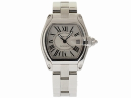 Cartier Roadster W62025V3 Stainless Steel Silver Roman Dial Automatic 38mm Mens Cartier