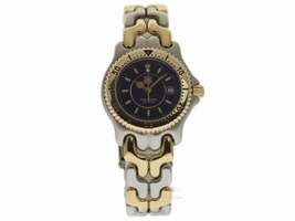 Tag Heuer Professional WG 1327 Stainless Steel & 18K Yellow Gold Blue Dial Quartz 28mm Womens Tag Heuer