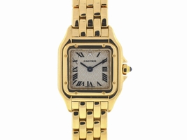 Cartier Panthere 18K Yellow Gold Love Heart Dial Quartz 21mm Womens Cartier