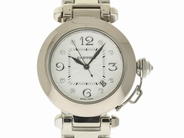 Cartier Pasha WJ1111M9 White Gold Diamond Automatic 32mm Womens Cartier