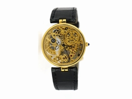 Patek Philippe Skeleton 3878J 18K Yellow Gold & Leather Automatic 31mm Mens Patek Philippe
