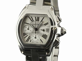 Cartier Roadster W62019X6 Stainless Steel with Silver Dial 43mm Mens Cartier
