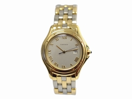 Cartier Cougar Panthere 887904C 18K Yellow Gold & Stainless Steel Quartz 33mm Unisex Cartier