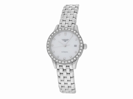Longines Flagship L42740876 Stainless Steel with with Mother of Pearl Diamond Dial Quartz 26mm Womens Longines
