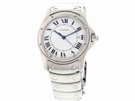 Cartier 15611 Santos Ronde Date Stainless Steel Cartier