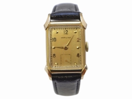 Hamilton 14K Yellow Gold with Leather Band 23.5mm Unisex Hamilton