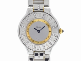 Cartier Must 21 1340 Stainless Steel with Silver Dial 31mm Womens Cartier