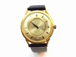 Longines Admiral 14K Yellow Gold Diamond Dial 33mm Mens Vintage Longines