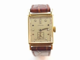 Longines 14K Yellow Gold Diamond Dial Dress 23mm Mens Vintage Longines