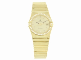 Omega Constellation 4961080 18K Yellow Gold Quartz 33mm Mens Omega