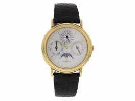 Vacheron Constantin Perpetual Calendar 43031/3 18K Yellow Gold & Leather Automatic 36mm Unisex Vacheron Constantin