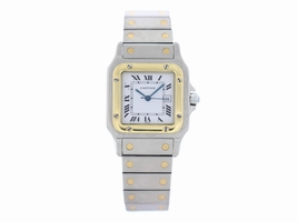 Cartier Santos Galbee 1566 Stainless Steel & 18K Yellow Gold Automatic 29mm Womens Cartier