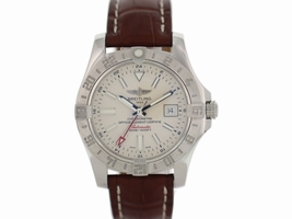 Breitling Avenger II GMT A32390 Stainless Steel & Leather Automatic 42mm Mens Breitling