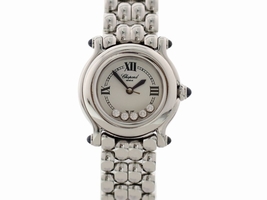 Chopard Happy Sport 27/8250-23 Stainless Steel White wFloating Diamonds Quartz 25mm Womens Chopard
