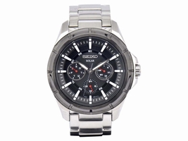Seiko Day & Date V14J-0BG0 Stainless Steel Quartz 41mm Mens Seiko