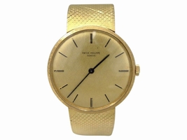 Patek Philippe Geneve 18K Yellow Gold Gold Dial Mnaual Vintage 33mm Mens Patek Philippe