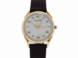 IWC Schaffhausen 18K Yellow Gold & Leather Manual Vintage 36mm Mens IWC