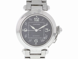 Cartier Pasha 2324 Stainless Steel Black Dial Automatic 36mm Unisex Cartier