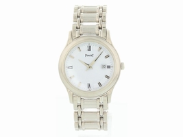 Piaget Polo 24001M501 18K White Gold Automatic 34mm Mens Piaget