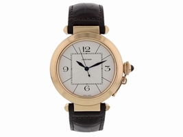 Cartier Pasha 2770 18K Rose Gold & Leather Automatic 42mm Mens Cartier