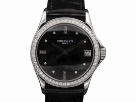 Patek Philippe Calatrava 5108G White Gold Diamond Bezel Dial 37mm Unisex Patek Philippe