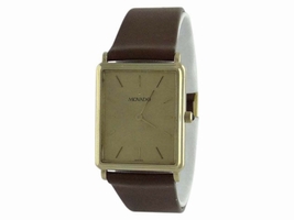 Movado 95809 14K Yellow Gold / Leather 24mm Mens Movado