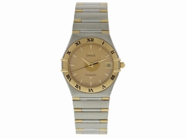 Omega Constellation 396.1201 18K Yellow Gold/Stainless Steel Quartz 34mm Mens Omega