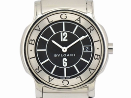 Bulgari Solotempo ST35S Stainless Steel Date Quartz 35mm Mens BVLGARI