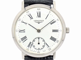 Longines Stainless Steel Hand-Winding White Dial 34mm Mens Longines