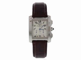 Cartier Tank Francaise 2653 Stainless Steel & Leather Quartz 29mm Unisex Cartier