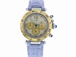 Cartier Pasha 1032 Chronograph Stainless Steel & 18K Yellow Gold 38mm Unisex Cartier