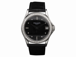 Patek Philippe Calatrava 5297 18k White Gold Black Diamond Dial & Bezel 38mm Mens Patek Philippe
