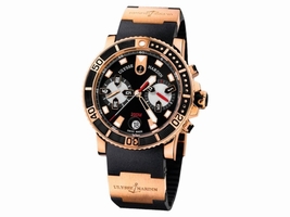 Ulysse Nardin Maxi Marine Diver Chronograph 18k Rose Gold Men's Ulysse Nardin