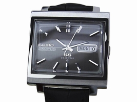 Seiko 5 Actus Stainless Steel / Leather Vintage 34mm Mens Seiko