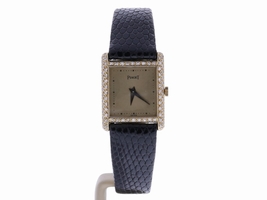 Piaget 40825 Yellow Gold & Leather with Diamond Automatic 19mm Womens Piaget