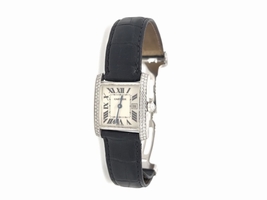 Cartier Tank Francaise 18K White Gold & Diamond 25mm Unisex Cartier