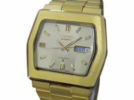 Seiko DX 6106 5529 Gold Plated Stainless Steel Automatic 37mm Mens 1970 Seiko