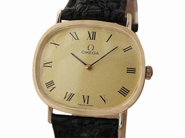Omega 14K Yellow Gold Vintage 33mm Mens Omega