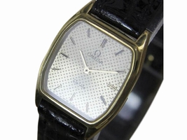 Omega Deville Gold Plated & Leather Quartz 20mm 1980 Omega