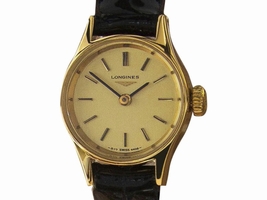 Longines Petite Gold-Plated Cocktail Dress 19mm Womens 1980s Longines