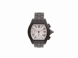 Cartier Roadster 3405 DLC/PVD Coated Stainless Steel Silver Dial 49.2mm Mens Cartier