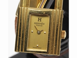 Hermes Kelly Gold Plated / Stainless Steel Quartz 20mm Womens Hermes