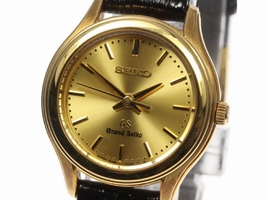 Seiko Grand Seiko STGF016 4J51-0A20 18K Yellow Gold & Leather Quartz 26mm Womens Seiko