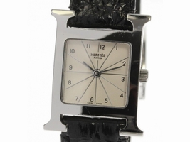 Hermes H HH1.210 Stainless Steel / Leather Quartz 21.5mm Womens Hermes