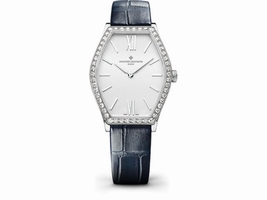 Vacheron Constantin Malte 25530000G-9741 18K White Gold & Leather with Silver Dial 34.4mm Womens Vacheron Constantin