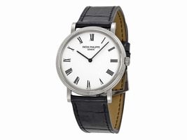 Patek Philippe Calatrava 5120G-001 18K White Gold & Leather 35mm Patek Philippe
