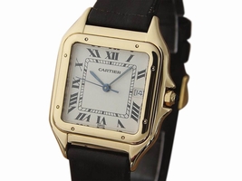 Cartier Panthere LV100 18K Yellow Gold / Leather 28mm Unisex Cartier
